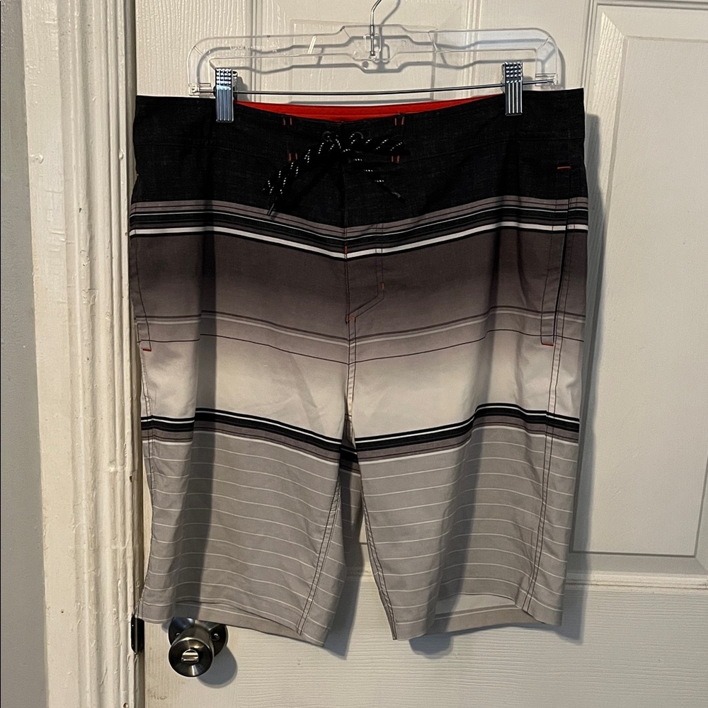 Men's Goodfellow & Co Black & Gray Gradient Swim Trunks
